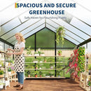6 x 8 FT Greenhouse, Greenhouses for Outside, Polycarbonate Greenhouse with Aluminum Frame, Lockable Door and Ajustable Roof Vent for Backyard, Green Houses for Outside Garden Backyard, Patio by GreenHaven Gardens