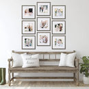 Sheffield Home 9 Piece Gallery Wall Frame Set, 12x12 Inch, Natural by CozyNest Decor