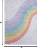 Well Woven Kids Rainbow Rug, 5' x 7', Multi Color by CozyNest Decor