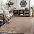 CAMILSON Easy Jute Rug 5x7, Indoor Outdoor Natural Color Fiber Area Rugs for Living Room Patio and Kitchen Rug, Sisal Boho Woven Design, Easy-Cleaning, Washable Outside Carpet Alfombras (5 x 7) by CozyNest Decor