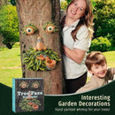 Tree Face Decor Outdoor,Whimsical Outdoor Art with Bird Feeder,Tree Hugger Bark Ghost Face Decoration Funny Yard Art,Garden Creative Decoration (12 INCH) by CozyNest Decor