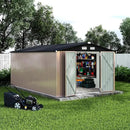10x14 FT Metal Storage Sheds Outdoor, Metal Yard Sheds Garden Shed Kit, Metals Tool Shed with Lockable Door, Metals UtilityShed Buildings with Air Vent for Backyard Garden Patio Lawn by GreenHaven Gardens