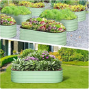 2 Pcs 4.5x2x2ft Oval Raised Garden Bed, Galvanized Raised Beds,Open-Ended Base Metal Raised Planter Beds,Garden Bed Outdoor,Planter Raised Boxes for Vegetables, Flowers,Tool-Free Asse,Green by CozyNest Decor