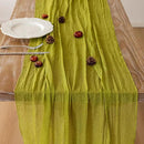 3pcs Moss Green Cheesecloth Table Runner Gauze 120 Inch 10 FT Rustic Boho Cheese Cloth Runner for Wedding Baby Shower Bridal Shower Birthday Party Long Sheer Home Decorations by CozyNest Decor