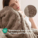 Bedsure GentleSoft Blankets Queen Size for Bed - Super Soft Cozy Blanket for Women Men Girls, Large Fuzzy Fleece Throw for Bedroom Decor, Light Taupe, 90x90 Inches by CozyNest Decor