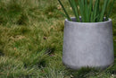 Kante 15.3" Dia Round Concrete Planter, Outdoor Indoor Large Plant Pots Containers with Drainage Hole and Rubber Plug for Home Garden Patio, Natural Concrete by GreenHaven Gardens