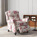 UIXE Pushback Recliner Chair, Fabric Armchair Push Back Accent Chair, Rivet Trim Club Chair Home Theater Overstuffed Single Sofa Reading Seat for Living Room, Pattern by CozyNest Decor