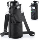 RRegeny【NEW STYLE Water Bottle Holder Crossbody Bag with Shoulder Strap, Leakproof Water Bottle Carrier for Hydro Flask16-40oz, Hands-Free Fitness Bag with Zipper Pockets for Hiking Travel Gym by TinyTreasures Baby Boutique