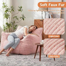 Giant Bean Bag Chairs for Adults with Filling Plush Fluffy Bean Bag Chairs for Teens with Armrests Comfy BeanBag Lazy Couch Sofa Chair for Bedroom Living Room Reading by CozyNest Decor