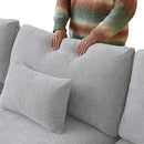 JACH Cloud Sectional Couches for Living Room, Modern Convertible Modular Couch, Love Seat Sofas, Sofa Covers Removable, Comfy Sectional Couch for Living Room, Apartment (Light Grey) by CozyNest Decor