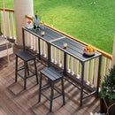 ODK 39 Inch Outdoor Bar Table, Patio Counter Bar Height Table with Weather Resistant Waterproof Top for Hot Tub Garden, Yard, Balcony, Poolside, Indoor (Black) by CozyNest Decor