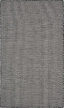 Nourison Positano Indoor/Outdoor Charcoal 3' x 5' Area Rug, Easy Cleaning, Non Shedding, Bed Room, Living Room, Dining Room, Backyard, Deck, Patio (3x5) by GreenHaven Gardens