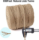 Natural Jute Twine,656 Feet 1/4 inch Hemp Twine Rope for Gift Wrapping Craft Plant Garden Christmas Handmade Arts Decoration Packing String Home Decor by GreenHaven Gardens