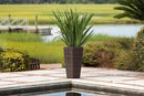 Patio Sense 62501 Alto Wicker All-Weather Planter Set with Liners Tall Plant Decor Box for Outdoors Patio Herb Garden Furnishings - Mocha - Pack of 2 by GreenHaven Gardens