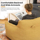 Bean Bag Chair for Adults, Comfy Tufted Bean Bag Chair Sofa with Armrests, Lazy Beanbag Chair with Foam Filler Stuffed Bean Bag Couch Sofa for Reading in Bedroom, Living Room and Dorms by CozyNest Decor