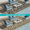 HEBE Outdoor Rug Waterproof 9x12, Reversible Plastic Straw Rug RV Camping Rug, Indoor Outdoor Patio Mat Clearance, Outside Carpet for Porch,Deck,Camper,Balcony,Backyard,Picnic by GreenHaven Gardens