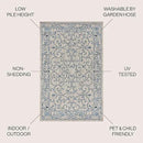 JONATHAN Y SMB106C-9 Charleston Vintage Filigree Textured Weave Indoor Outdoor Area Rug Classic Coastal Easy Cleaning Bedroom Kitchen Backyard Patio Non Shedding, 9 X 12, Gray/Navy by GreenHaven Gardens