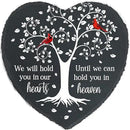 Cardinal Memorial Slate Stone - Hold You in Our Hearts, Memorial Plaque Sympathy Gifts for Loss of Loved One, Memorial Gifts for Loss of Father, Mother, Brother Garden Slate Stone TNA6 by GreenHaven Gardens