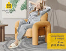 Modern Sherpa Accent Chair, Teddy Upholstered Arm Single Sofa, Cozy Fluffy Reading Chair for Living Room, Bedrooms, Corner (Yellow) by CozyNest Decor