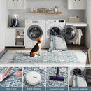 jinchan Floral Area Rugs 4x6 Machine Washable Vintage Distressed Boho Design Throw Rug Stain Resistant Carpet Low Pile Ultra-Thin Non-Slip for Bedroom Living Room Dining Room Kitchen(4‘x6',Drak Blue) by TinyTreasures Baby Boutique