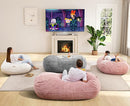 Hobestluk 6FT Bean Bag Chairs Adult Bean Bag with Portable Handle Comfy Large Bean Bag Lounge Chair with Removable Cover for Living Room Bedroom (Stripe White, 6FT) by TinyTreasures Baby Boutique