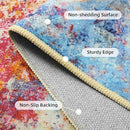 Kelarea Living Room Rug, 4x6 Modern Abstract Washable Rugs, Colorful Soft Non Slip Low Pile Carpet, Stain Resistant Rugs for Bedroom, Dining Room, Nursery, Home Office by TinyTreasures Baby Boutique