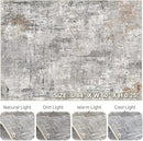 5x7 Area Rugs Washable Rug: Living Room Large Abstract Modern Soft Stain Resistant Indoor Floor Non Slip Accent Carpet for Bedroom Nursery Playroom Dining Room Office Dorm Home- Gray Rust by TinyTreasures Baby Boutique