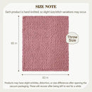 Carriediosa Chunky Knit Throw Blanket 50" X 60", 100% Hand Made Large Chenille Loop Yarn Soft Fluffy Throws for Couch Sofa Bed, Big Crochet Cozy Heavy Thick Cable Woven Blanket, Mauve by CozyNest Decor