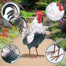 Rooster Garden Statue Sculpture Metal Chicken Yard Decor Outdoor Figurines Patio Backyard Decoration by CozyNest Decor