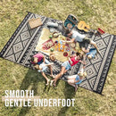 OLANLY Outdoor Rug Waterproof 6x9 ft, Reversible Outdoor Plastic Straw Rug, Boho Patio Rug, Indoor Outdoor Carpet, RV Mat Outside for Patio, Camp, Picnic, Balcony, Deck, Backyard, Black & Beige by GreenHaven Gardens