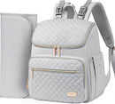 Weitars Diaper Bag Backpack Large Baby Diaper Bag with Changing Pad Travel Diaper Backpack,Baby Bag for Boys Girls,Stroller Straps,5 Insulated Pockets (Gray) by TinyTreasures Baby Boutique