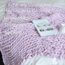 Maetoow Chenille Chunky Knit Blanket Throw （40×50 Inch）, Handmade Warm & Cozy Blanket Couch, Bed, Home Decor, Soft Breathable Fleece Banket, Christmas Thick and Giant Yarn Throws, Purple by CozyNest Decor