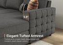 HONBAY Sectional Sleeper Sofa with Pull Out Bed U-Shape Sectional Couch Sleeper Bed with Storage Chaise 6 Seater, Light Grey by CozyNest Decor