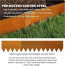 KOL Corten Steel Pre-Rusted Garden Lawn Edging - 6-Pack Metal Landscape Edging Strips - Heavy Duty Hammer-in Cor-Ten Steel Rust Border with 7 Clips - 14-Gauge - 40" L x 5.5" H (20FT Total Length) by GreenHaven Gardens