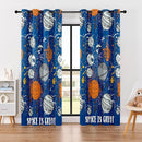 Kids Space Planet Blackout Curtains - 100% Blackout, Thermal Insulated, Noise Reducing, Perfect for Kids Room and Nursery, 2 Panels (Space-is-Great, W52×L84) by TinyTreasures Baby Boutique