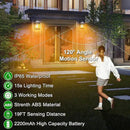 Solar Powered Wall Lanterns Outdoor with 3 Modes, Dusk to Dawn Motion Sensor LED Sconce Lights Waterproof, Exterior Front Porch Security Lamps Wall Mount Patio Fence Decorative Light Fixtures by CozyNest Decor