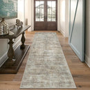 Runner Rug 2'6''x8' Kitchen Runner Rug: Modern Abstract Washable Area Rug with Non-Slip Backing, Thin Long Carpet Runner for Hallway, Bedroom, Laundry Room-Brown by TinyTreasures Baby Boutique