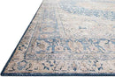 Loloi Layla Collection LAY-07 Blue/Tangerine 2'-6" x 7'-6" .13" Thick Runner Rug, Soft, Durable, Vintage Inspired, Distressed, Low Pile, Non-Shedding, Easy Clean, Printed, Living Room Rug by CozyNest Decor