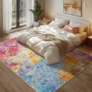 Kelarea Living Room Rug, 5x7 Modern Abstract Washable Rugs, Colorful Non Slip Low Pile Carpet, Stain Resistant Rugs for Bedroom, Dining Room, Nursery, Home Office by TinyTreasures Baby Boutique