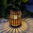 Solar Hanging Lantern Outdoor , Waterproof Natural Bamboo Lanterns with Handle Edison Bulb Design Solar Table Lamp Lights Decoration for Courtyard Patio Garden Farmhouse by GreenHaven Gardens
