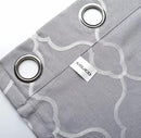 MIUCO Moroccan Embroidered Semi Sheer Curtains Linen Look Grommet Curtains for Living Room 52 x 84 Inch Set of 2, Grey by CozyNest Decor