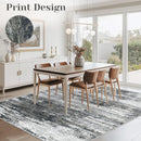 Washable Rug 6x9 Area Rugs for Living Room: Neutral Soft Rug Abstract Non Slip Low Pile Modern Carpet for Bedroom Kitchen Nursery Office Dining Room Indoor (Black, 6'x9') by TinyTreasures Baby Boutique