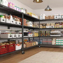 REIBII 60''W Storage Shelves 2399LBS Garage Shelving Heavy Duty with Wheels & Feet, 4 Tier Wire Shelving Adjustable Metal Shelving for Pantry Garage Kitchen Commercial Industrail, 60"W x 18"D x 65.5"H by CozyNest Decor