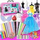 900+ Fashion Designer Kits for Girls with Mannequins-Kids Sewing Kits，Girls Fashion Design Gift，Arts and Crafts Kit，Girl Craft Activities Age 6 7 8 9 10 11 12 by TinyTreasures Baby Boutique