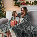 GONAAP Fuzzy Faux Fur Throw Blanket Twin Size Frosty Black Super Soft Cozy Plush Fuzzy Shaggy Blanket for Couch Sofa Bed (Frosty Black, Twin(60"x80")) by CozyNest Decor