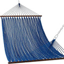 Lazy Daze Hammocks 10.5 FT Double 2 Person Caribbean Rope Hammock, Hand Woven Polyester Hammock with Spreader Bars, for Outside Outdoor Backyard Patio Poolside,450 LBS Capacity, Blue by GreenHaven Gardens