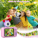 Kids Camera with Flip-up Lens for Selfie & Video, HD Digital Camera with 32GB SD Card, Ideal for 3-8 Years Old Girls Boys on Birthday Christmas Party as Gift(Pink) by TinyTreasures Baby Boutique
