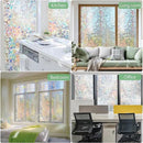 HIDBEA Window Privacy Film Static Clings, Rainbow Window Film, 3D Decals Non-Adhesive Window Vinyl Film for Home Door, 29.5 Inch x 6.5 Feet by CozyNest Decor
