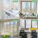HIDBEA Window Privacy Film Static Clings, Rainbow Window Film, 3D Decals Non-Adhesive Window Vinyl Film for Home Door, 35.4 Inch × 6.5 Feet by CozyNest Decor