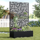 Casaphoria Metal Raised Garden Bed with Trellis and Wheels, 72"x47" Planter Box for Climbing Plants, Vines & Vegetables, Features Drainage Holes, Helen &Spring by GreenHaven Gardens